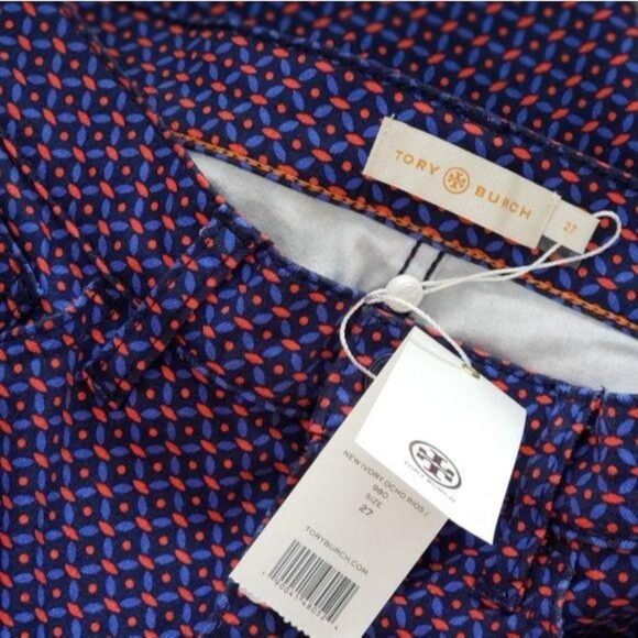 Tory Burch Regan Cropped Straight Leg Jeans/Pants - Picture 2 of 5